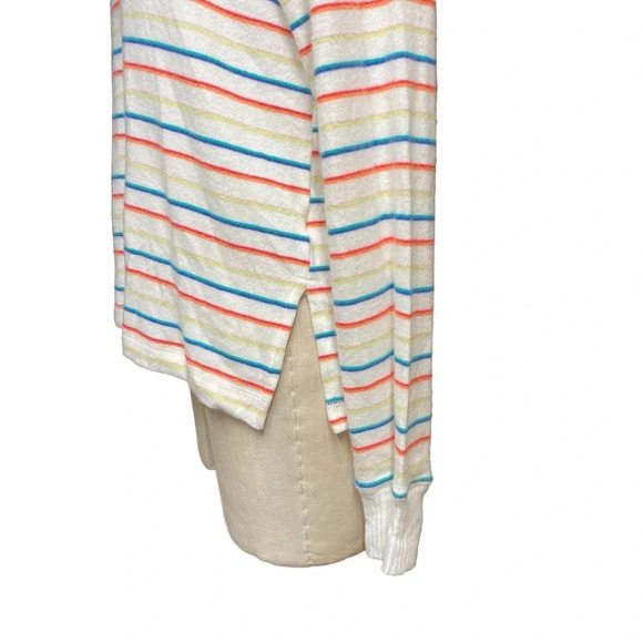 LNA Brushed Carly Striped Hoodie Sweater White Colorful‎ Size XS - Picture 6 of 13